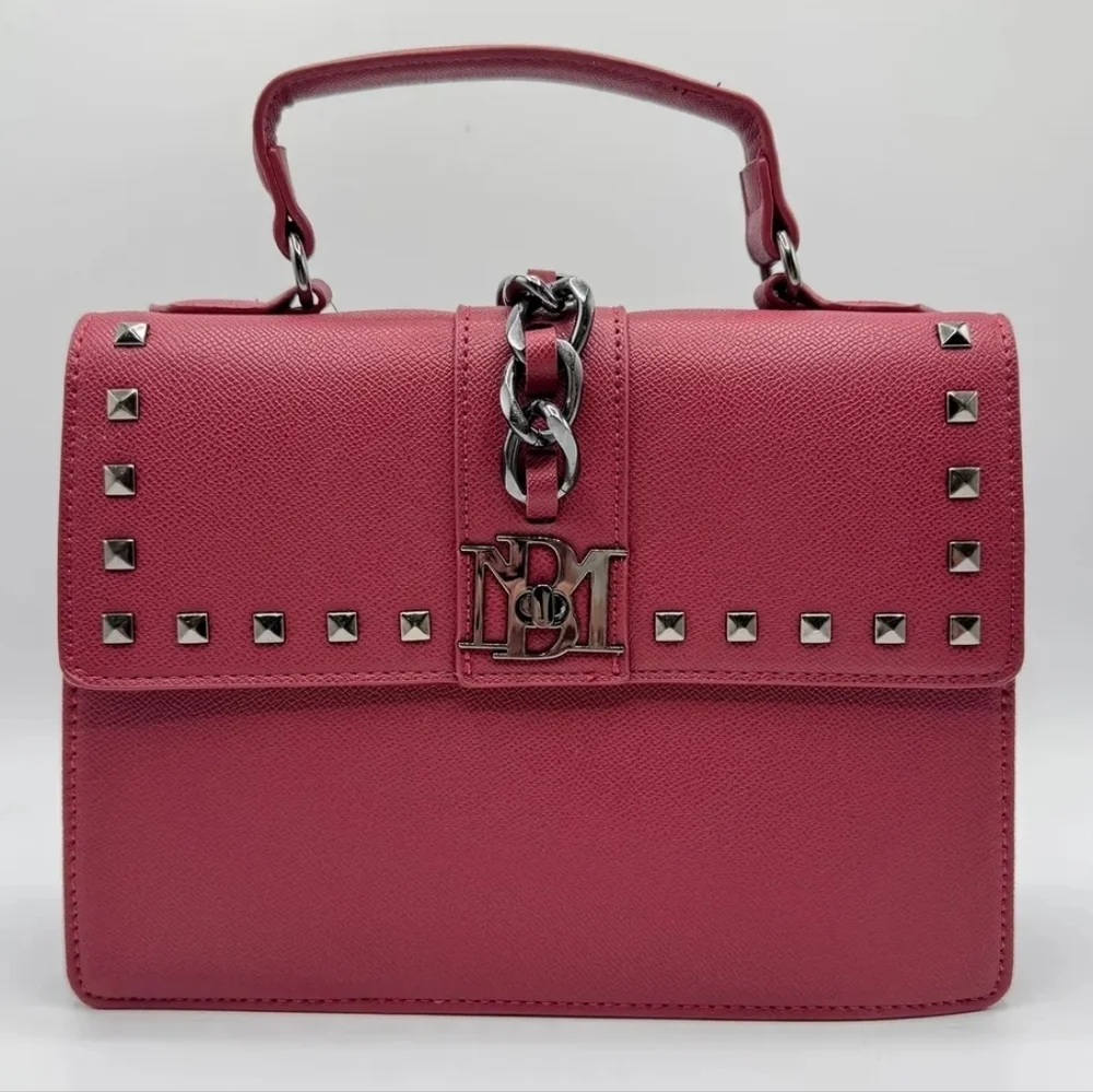 Badgley Mischka Chain Strap Detailed Wine Handbag NWT MSRP $179